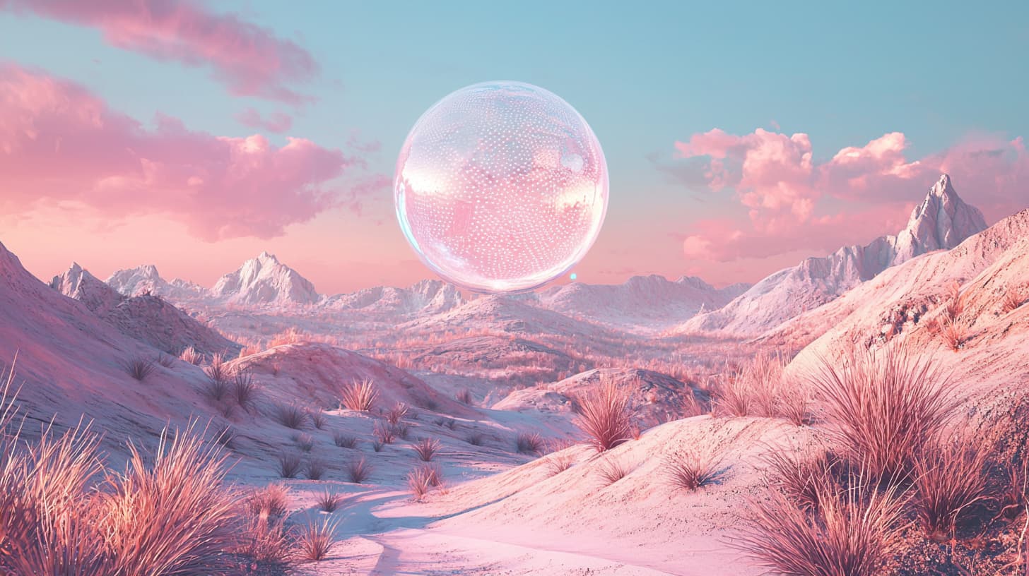 AI-crafted dreamlike landscape with islands