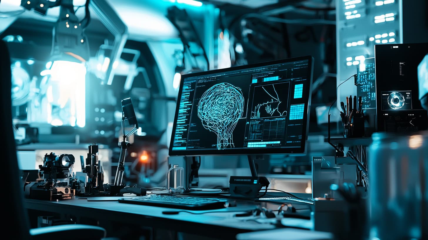 AI organizes photo grid on computer screen