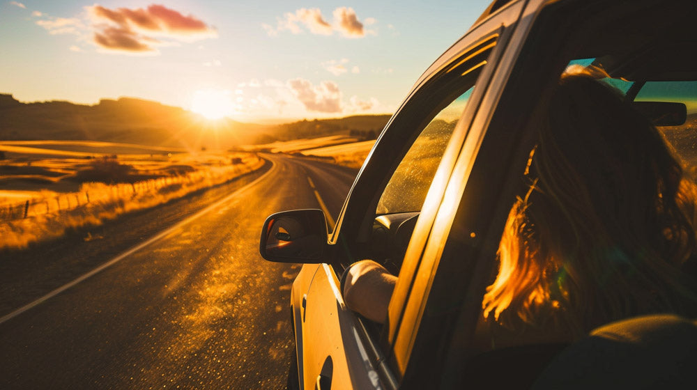 Golden hour car photograph