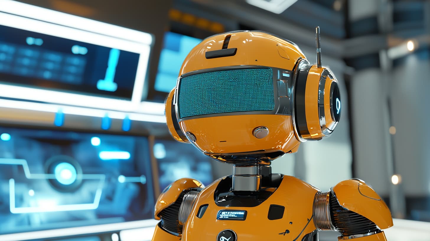 AI robot creating abstract art