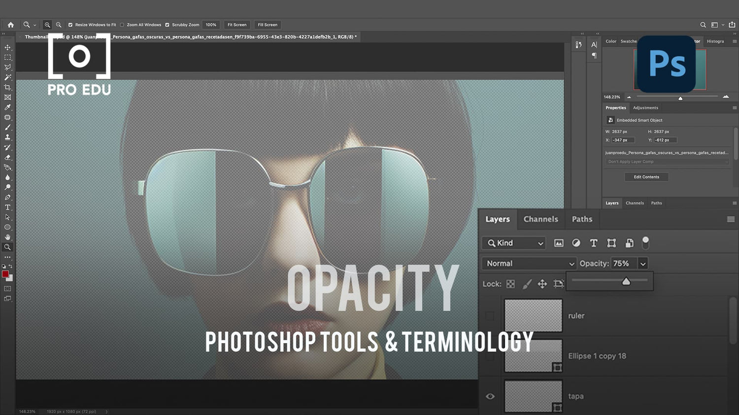 Opacity Settings in Photoshop - PRO EDU Guide