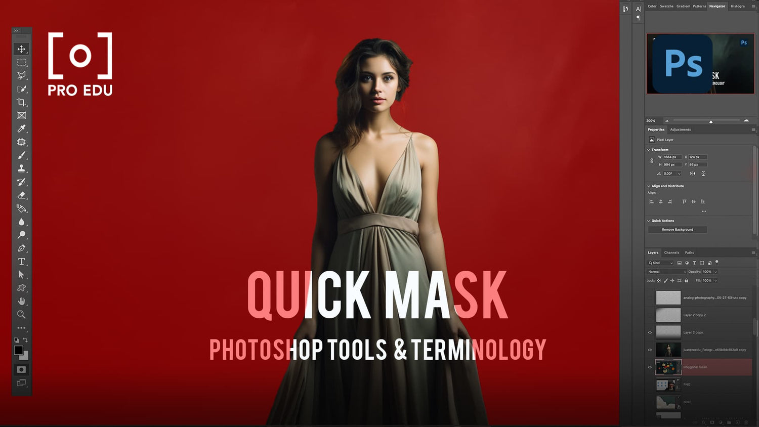 Quick Mask Mode in Photoshop - PRO EDU Tutorial