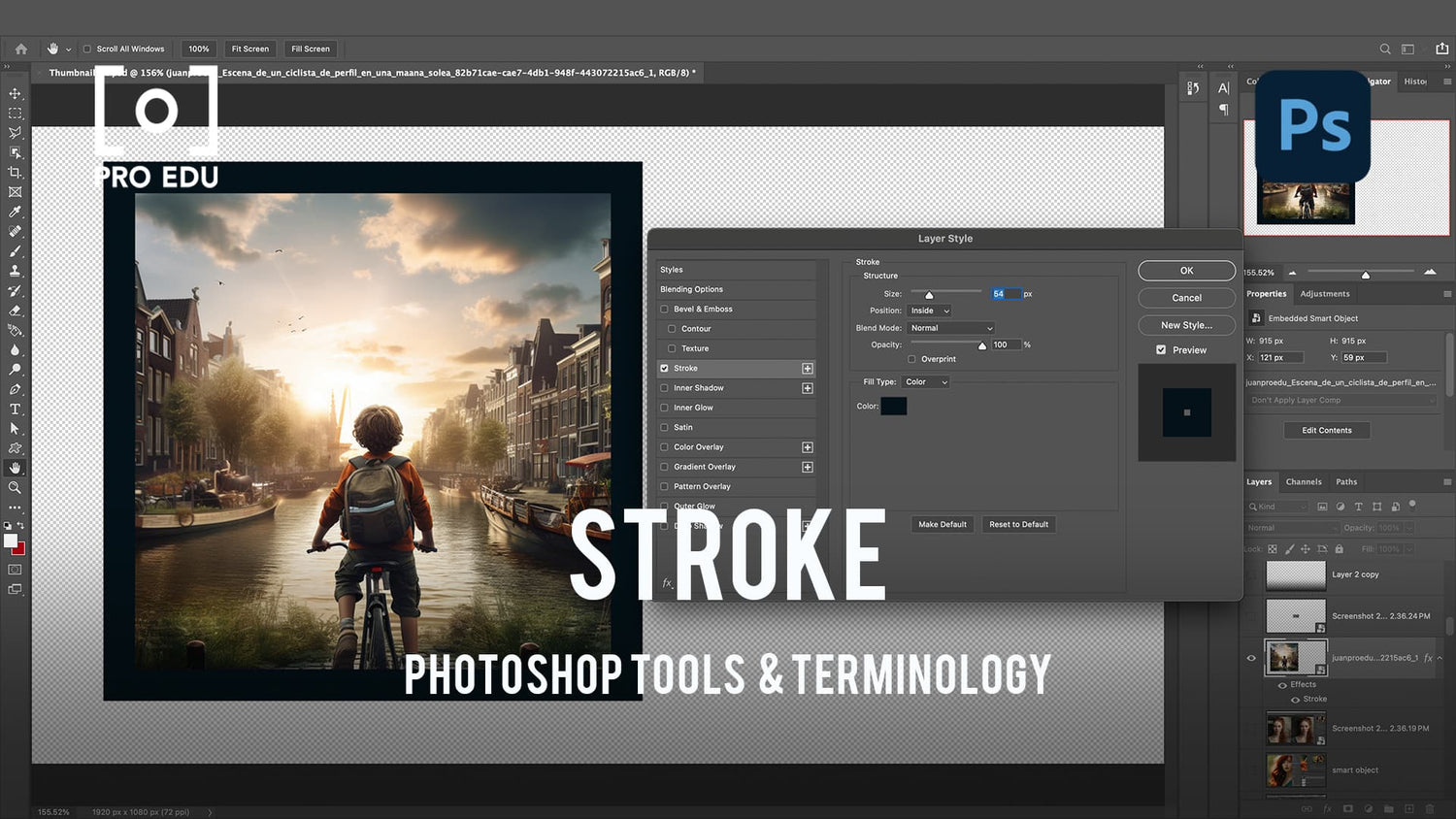 Stroke Feature in Photoshop - PRO EDU Beginner's Guide