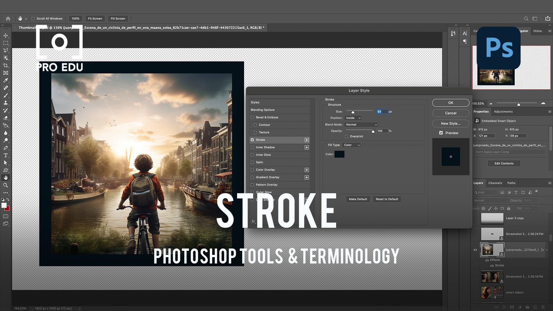 Stroke Feature in Photoshop - PRO EDU Beginner's Guide