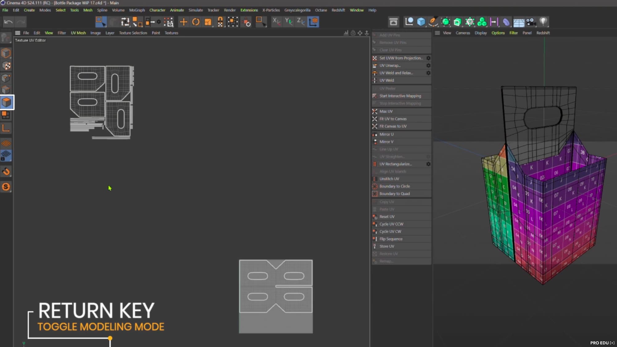 CGI Modeling in Cinema 4D with Geoff Devries PRO EDU 3D tutorial UV mapping in Photoshop