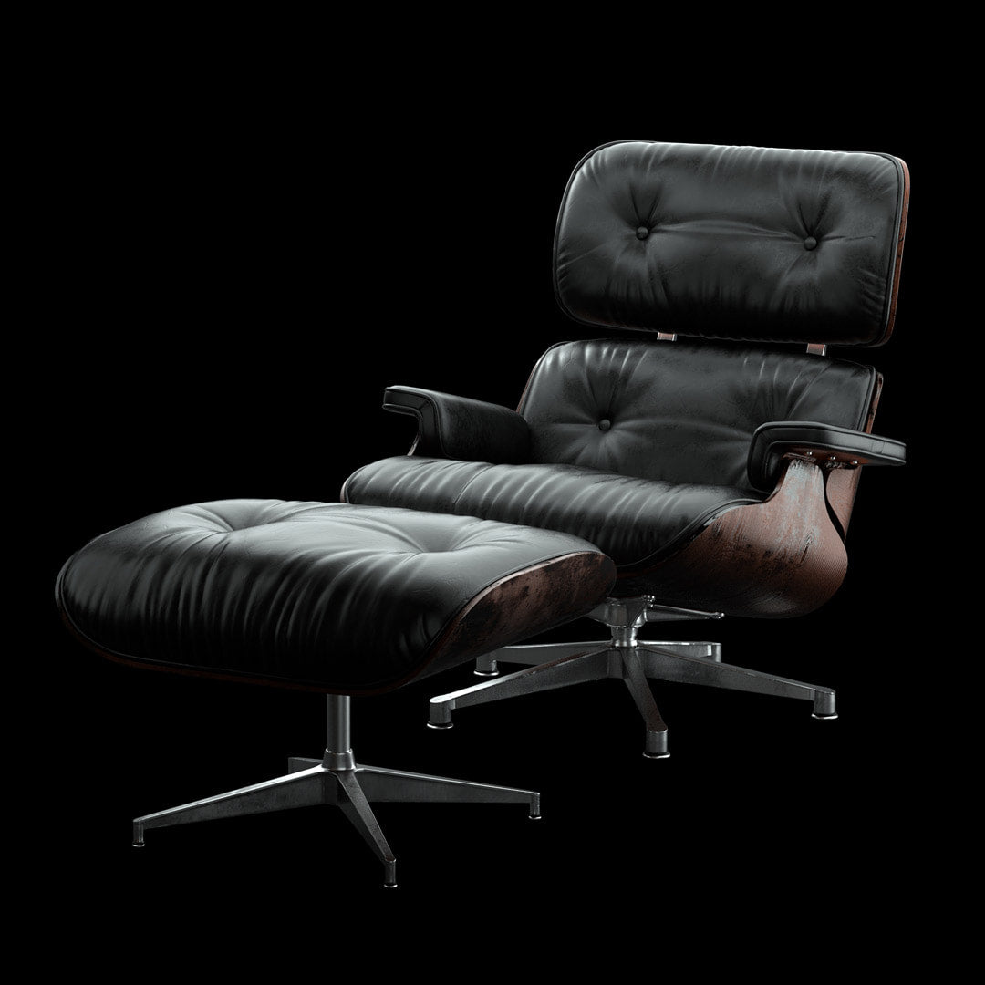 Eames Lounge Chair 3D Model | C4D FBX OBJ CGI Asset PRO EDU PRO EDU PRO EDU