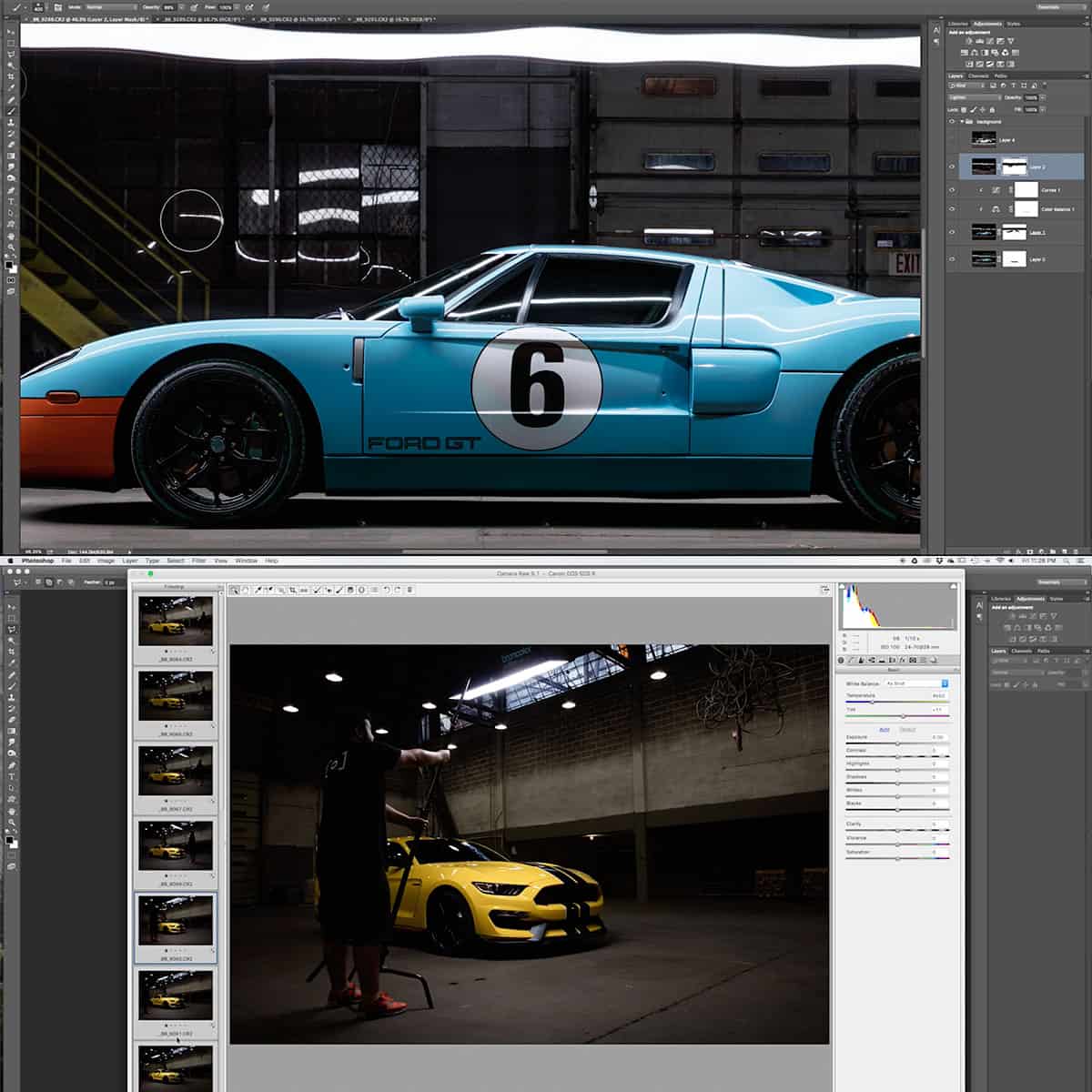 Advanced retouching session in Commercial Car Photography course