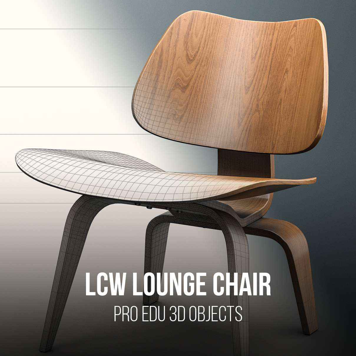 Eames Lounge Chair 3D Model Photoshop | C4D FBX OBJ CGI Asset  PRO EDU PRO EDU PRO EDU