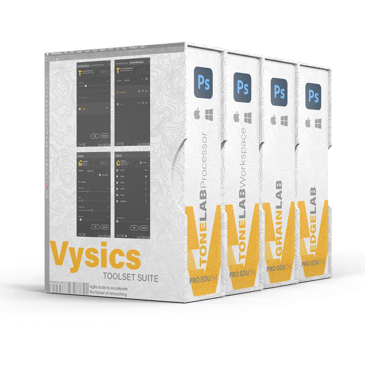 Vysics™ Photoshop Plugin ToneLab EdgeLab GrainLab Bundle