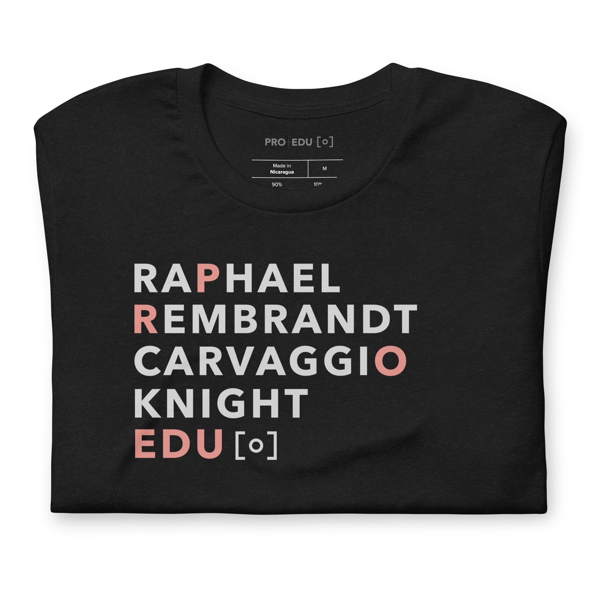 RAPHAEL REMBRANDT CARVAGGIO KNIGHT PRO EDU of Photography T-Shirt PRO EDU PRO EDU