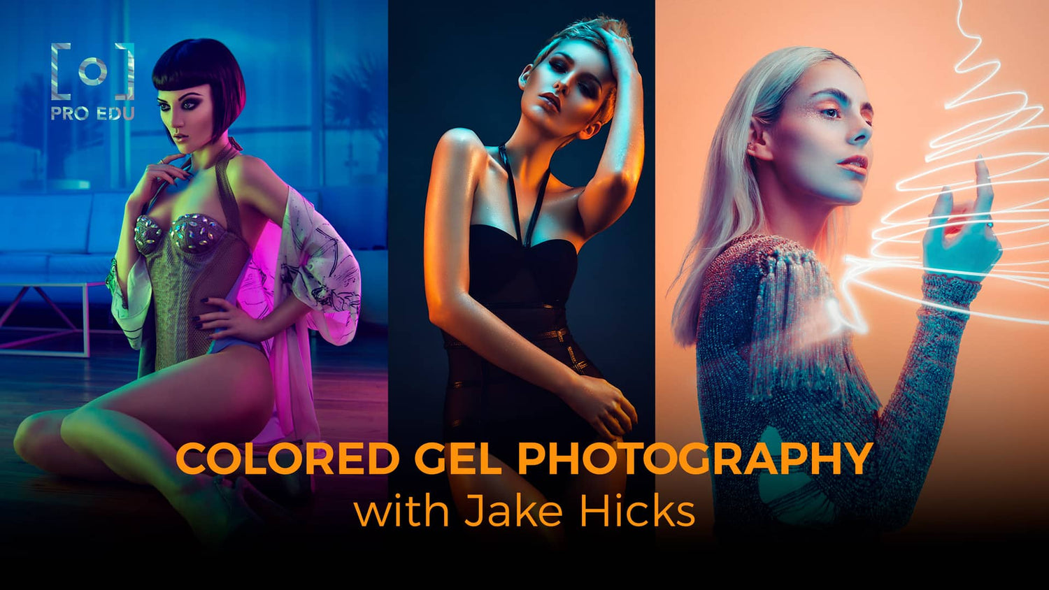 colored gel portrait photography examples in a free tutorial from pro edu and jake hicks