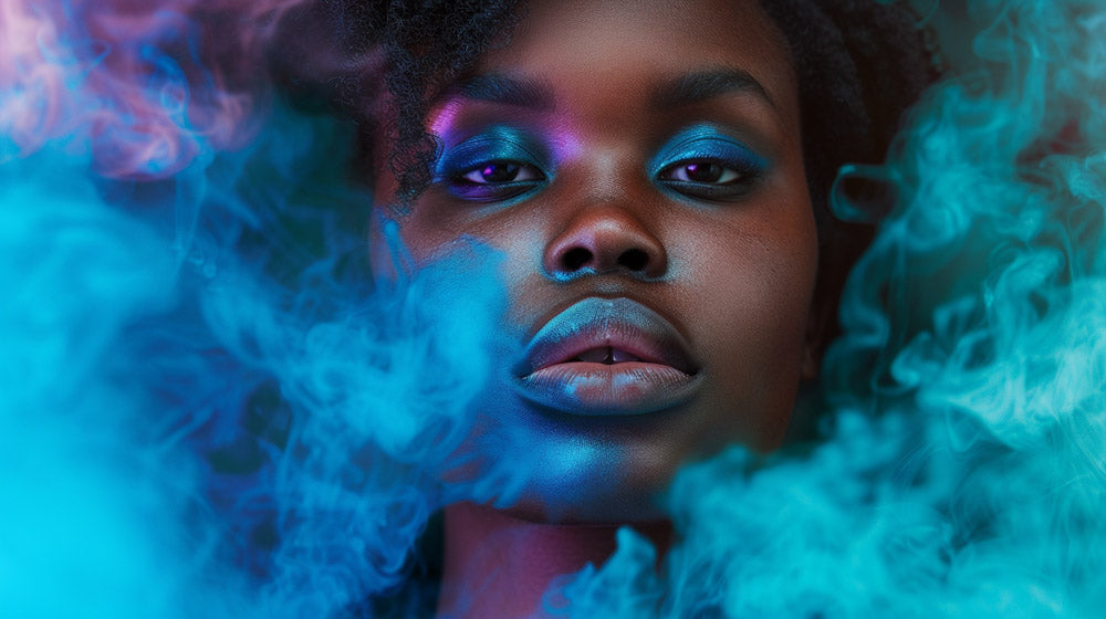 Niah Aldrich using colored gels in portrait photography.