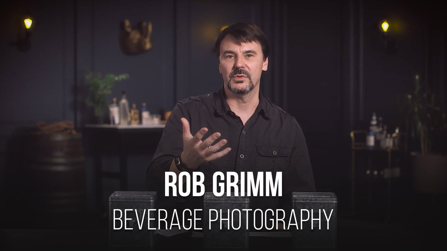 Rob Grimm teaches beverage photography in a masterclass tutorial with PRO EDU