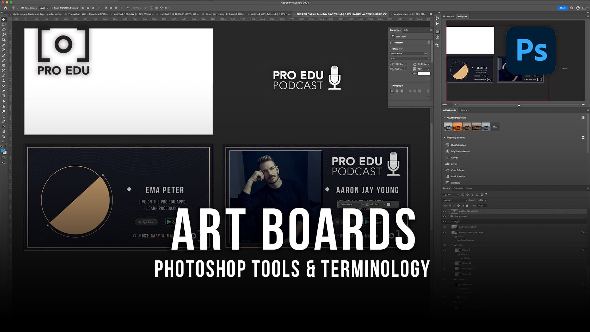 Artboard Features in Photoshop - PRO EDU Tutorial