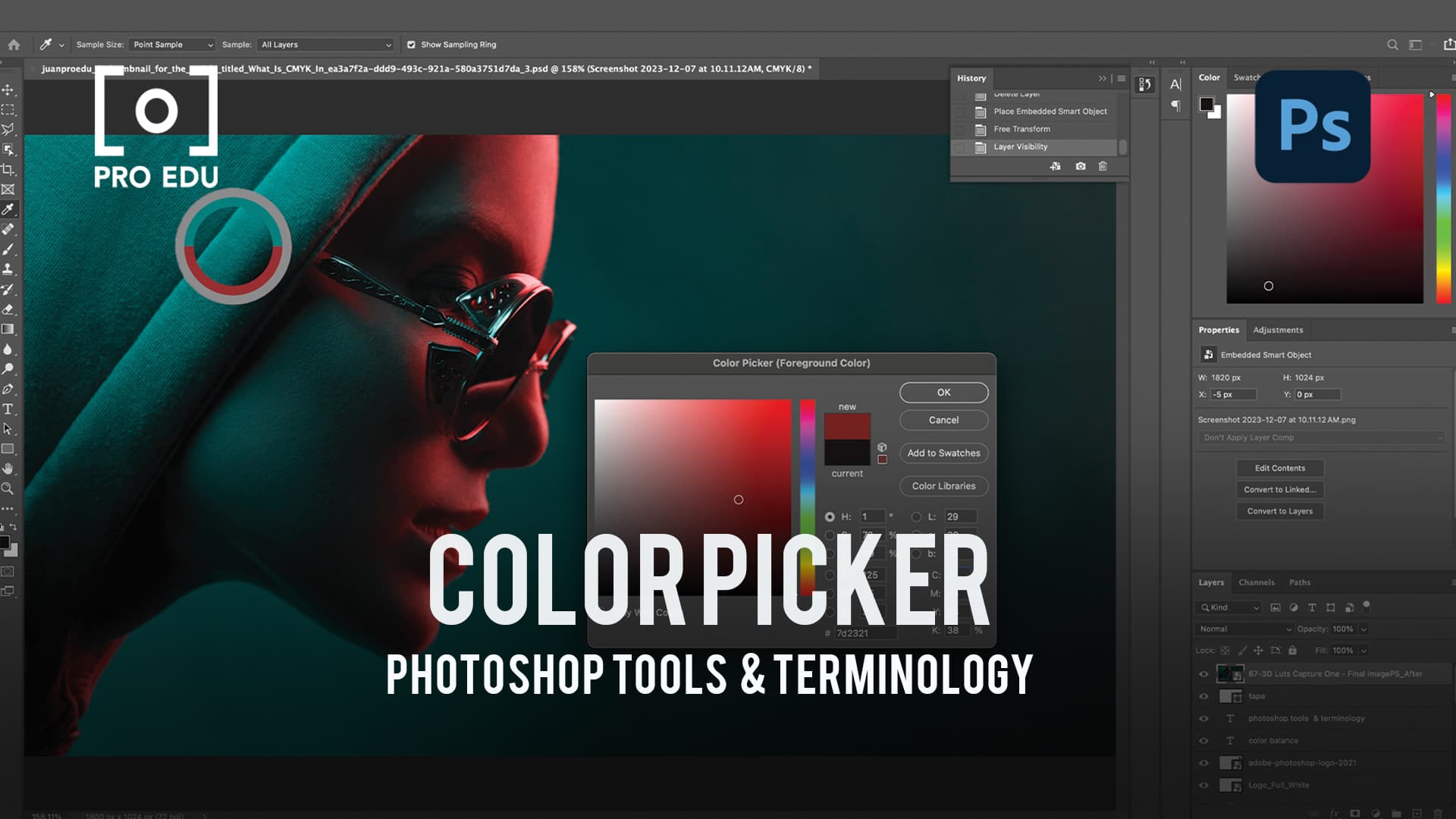 Color Picker Tool in Photoshop - PRO EDU Guide