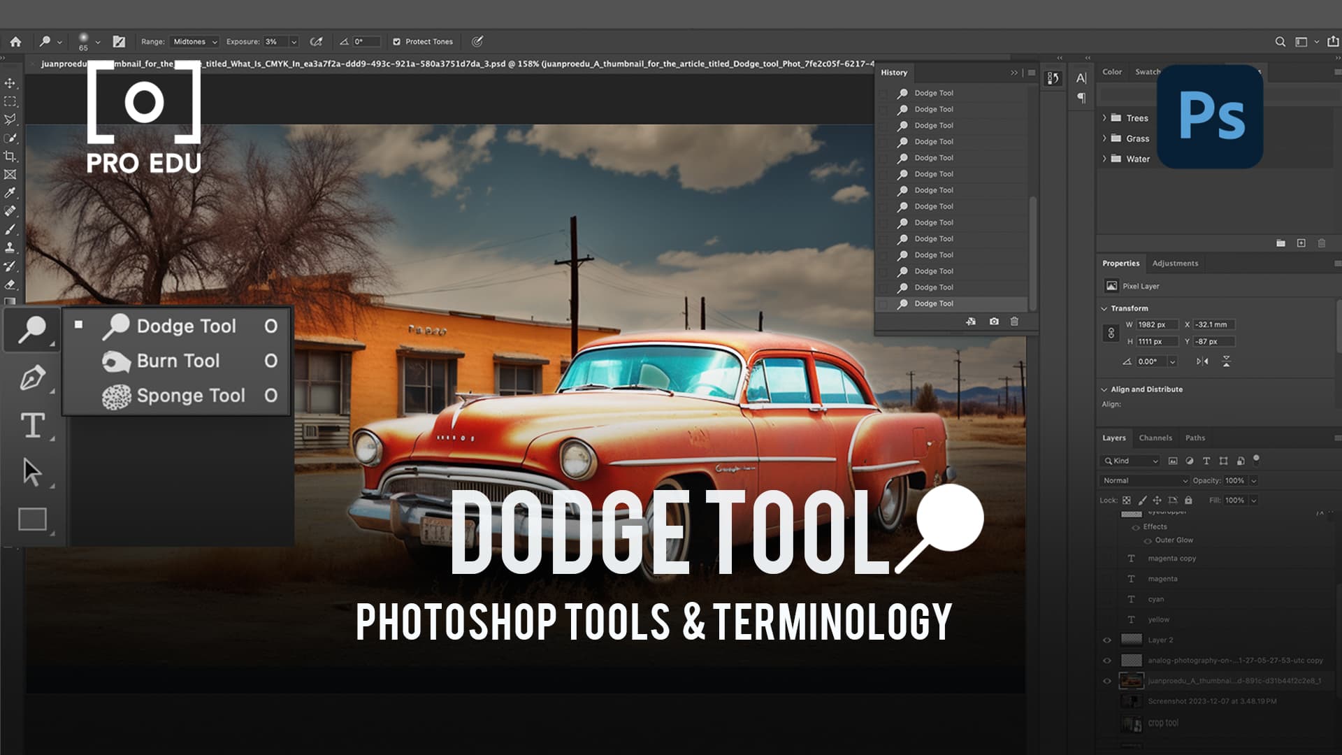 Dodge Tool Techniques in Photoshop - PRO EDU Tutorial