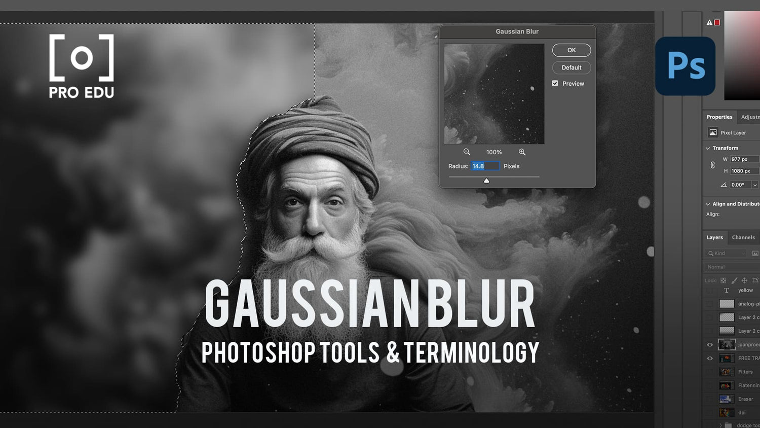 Gaussian Blur Effect in Photoshop - PRO EDU Guide