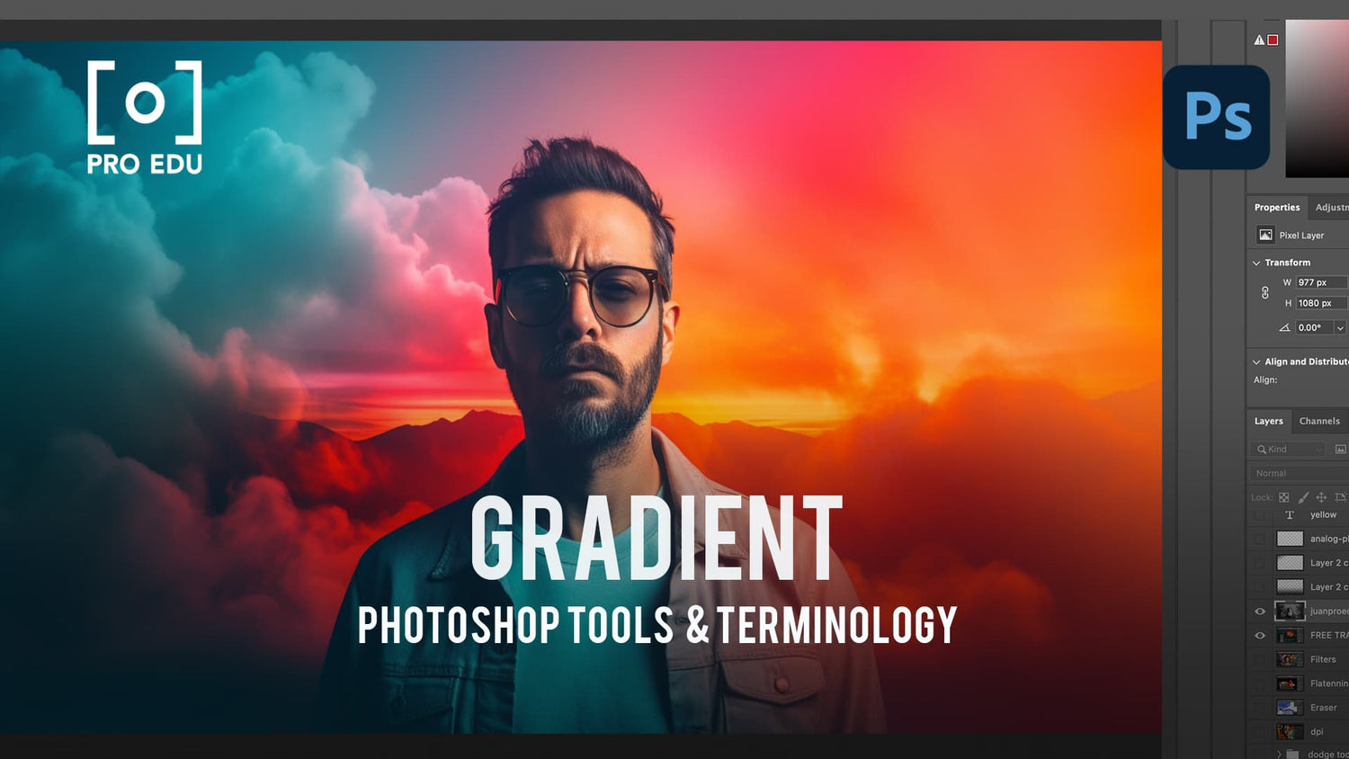 Gradient Tool in Photoshop - PRO EDU Guide