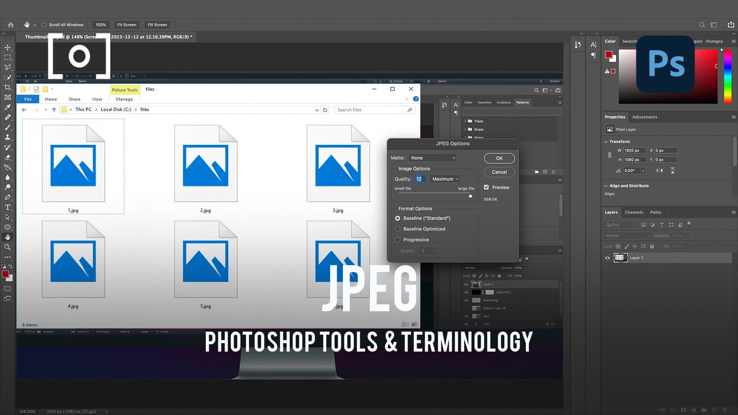 JPEG File Format in Photoshop - PRO EDU Tutorial