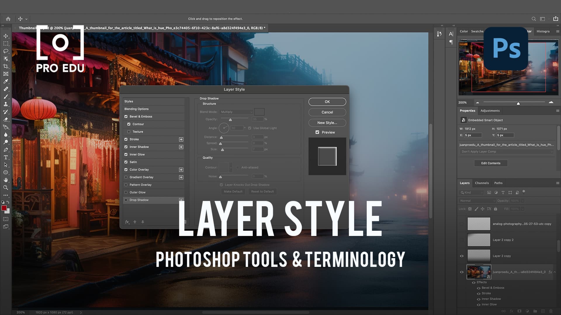 Layer Style Options in Photoshop - PRO EDU Guide