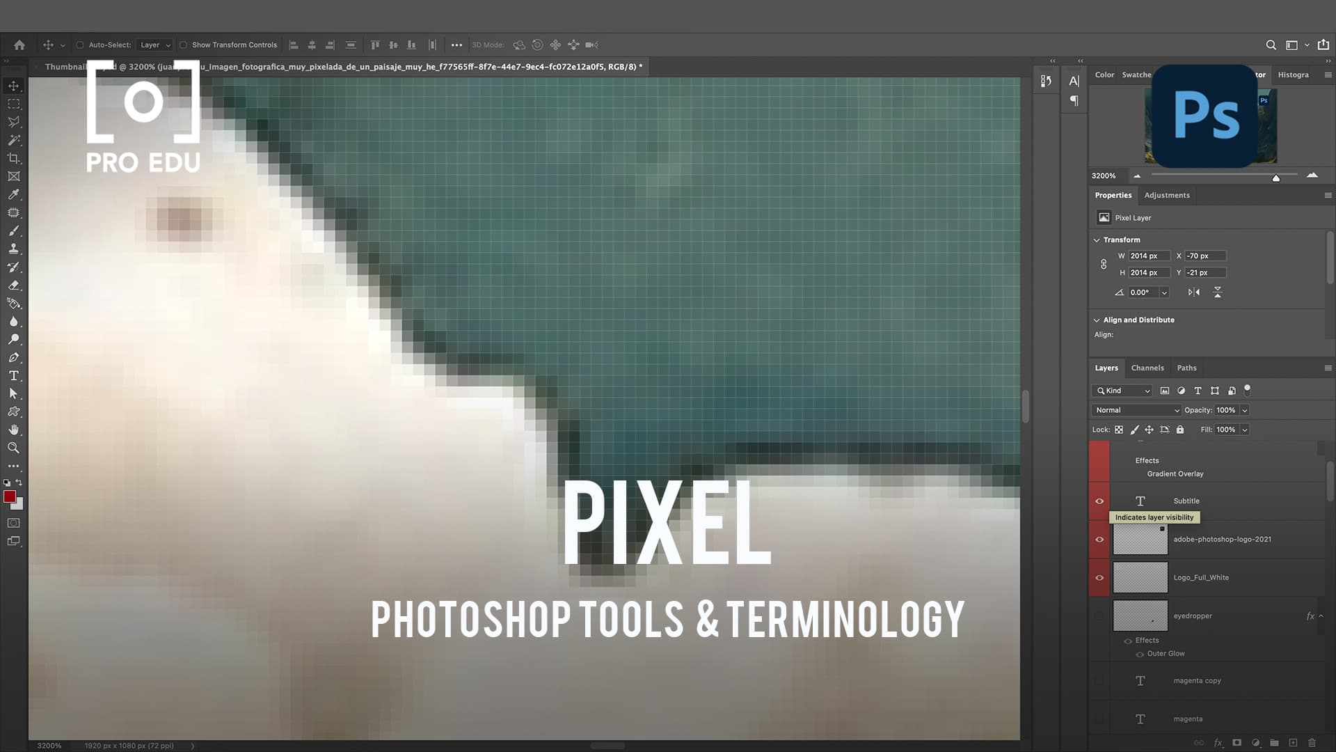 Pixel Basics in Photoshop - PRO EDU Tutorial