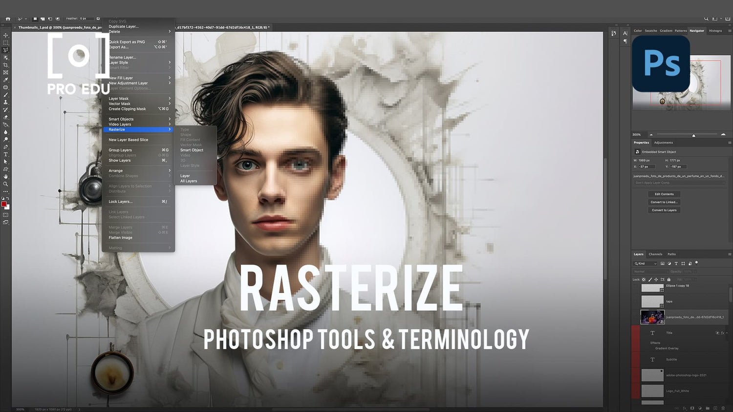 Rasterize Function in Photoshop - PRO EDU Guide