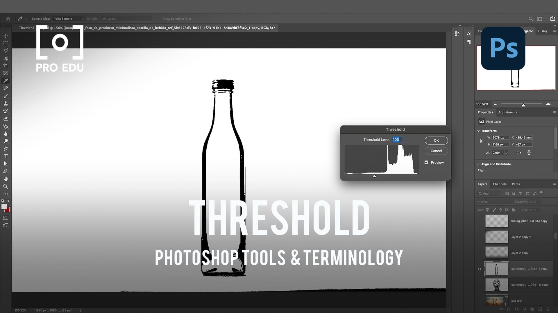 Threshold Adjustment in Photoshop - PRO EDU Detailed Guide
