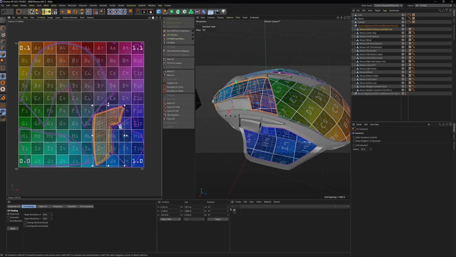 Intro to UV mapping in cinema 4D tutorial from PROEDU.com. Certified Maxon training and education school online.