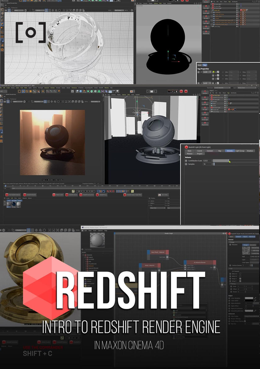 INTRODUCTION TO REDSHIFT RENDER ENGINE class from Maxon Cinema 4d PRO EDU