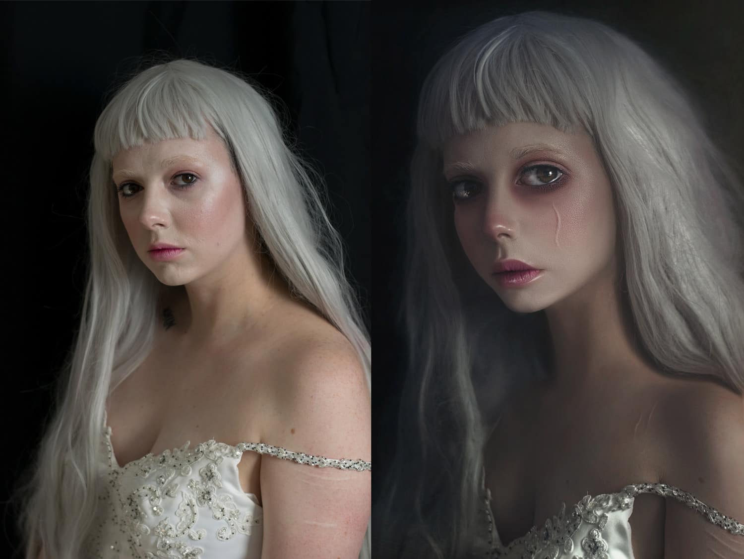 Surreal portraiture PRO EDU kelly robitaille instructor retoucher tutorials before after waif