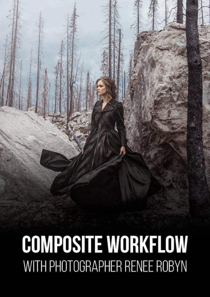 Studio Lighting & Posing For Composite Photography With Renee Robyn pro edu instructor composite retouching and strobe portraiture for composite with backplates poster.