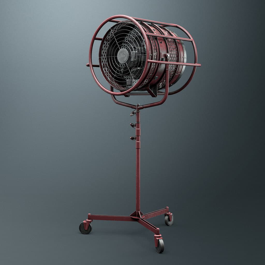 Mole Richardson Wind Machine 3D Model | C4D FBX OBJ CGI Asset PRO EDU cinema 4d education for photographers