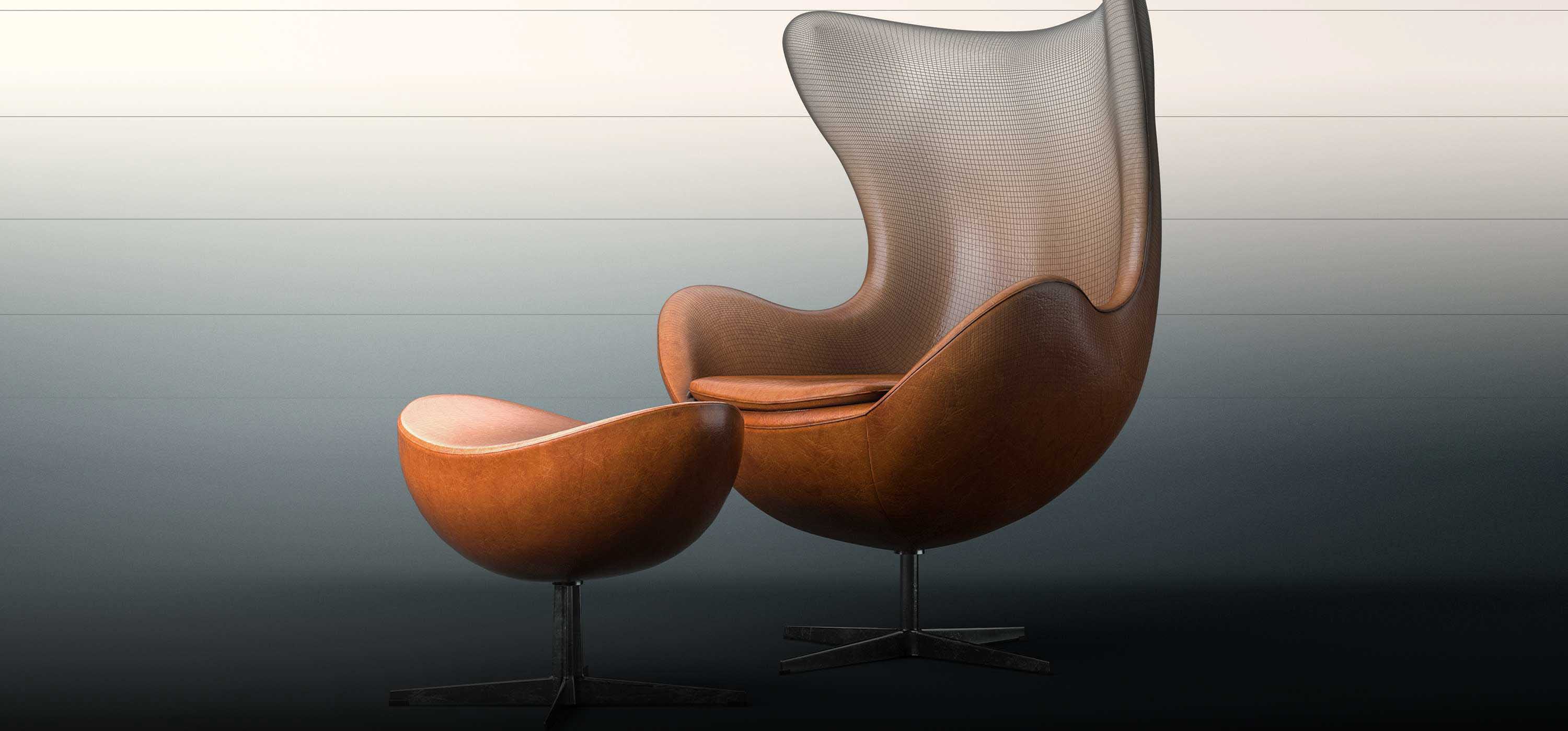 Arne Jacobsen Chair 3D Model | C4D FBX OBJ CGI Asset PRO EDU cgi for photographers certified maxon training center.