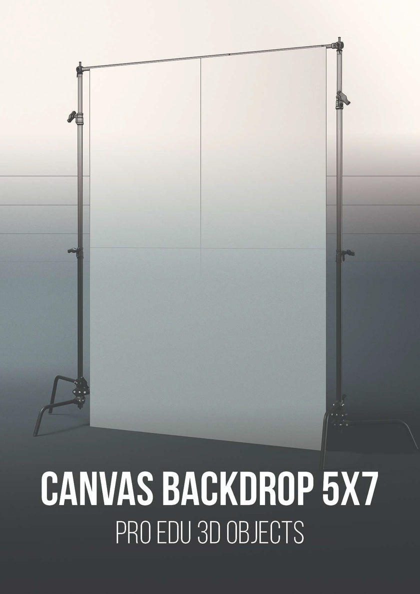 C-Stand Canvas 3D Model | C4D FBX OBJ CGI Asset PRO EDU canvas digital background sweep the best 3d models online.