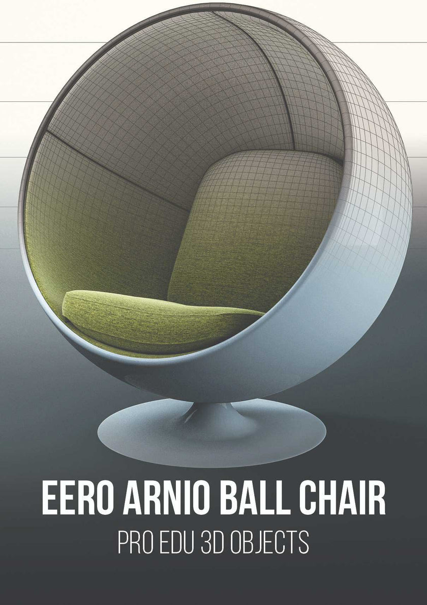 Eero Aarnio Ball Chair 3D Model | C4D FBX OBJ CGI Asset PRO EDU. The best 3d assets online for prop stylists.