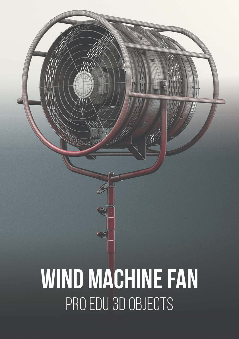 Mole Richardson Wind Machine 3D Model | C4D FBX OBJ CGI Asset PRO EDU ciname 4d education and tutorials for photographers. Octane render training for cgi artsits.