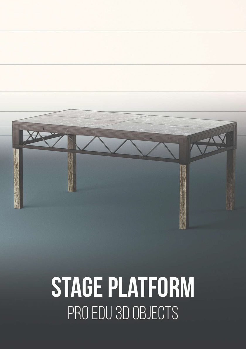 Stage Platform 3D Model | C4D FBX OBJ CGI Asset PRO EDU cinema 4d octane render engine tutorials for photography and photographers
