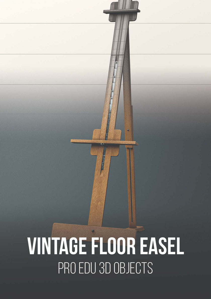 Add a touch of vintage class to your photography with this Vintage Floor Easel 3D Model. This piece of wooden art paraphernalia is visually interesting enough to help build and decorate a scene, adding to the sense of place, but not distracting enough to draw attention away from your subject. It's perfect for giving a vintage source to that perfectly placed edge lighting you love.