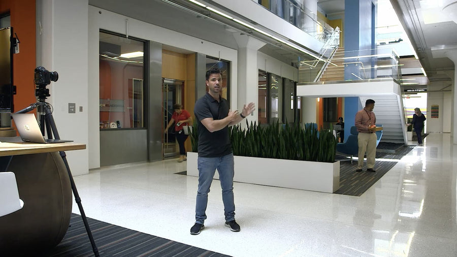 Go on location to the microsoft building with Tony Roslund in this commercial architecture tutorial