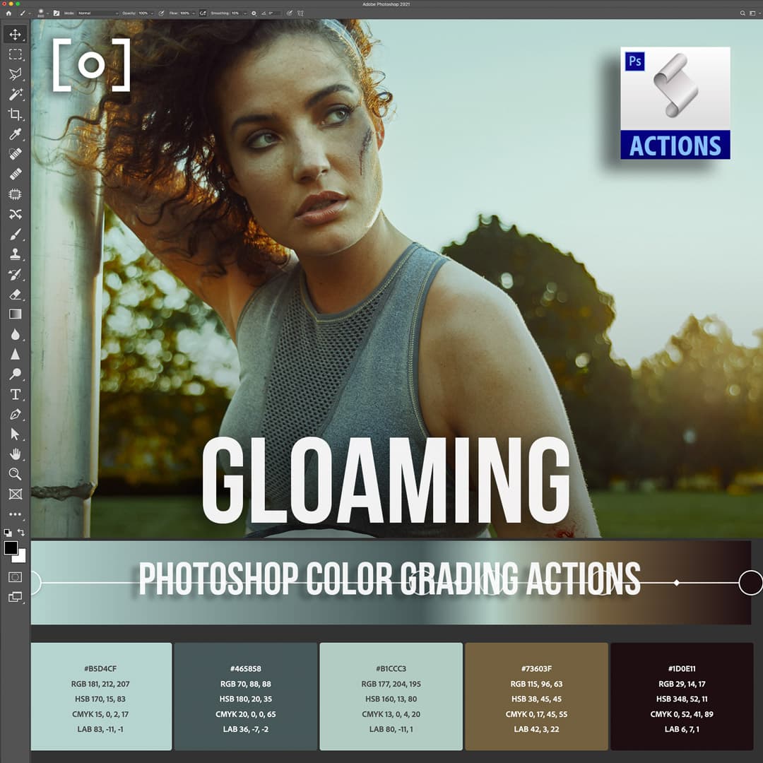 Adobe Photoshop Actions for Color | Gloaming Action - PRO EDU Kate Woodman PRO EDU