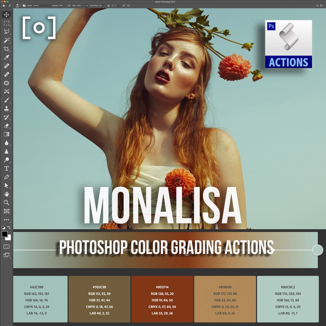 Adobe Photoshop Actions for Color | Mona Lisa Action - PRO EDU Kate Woodman PRO EDU