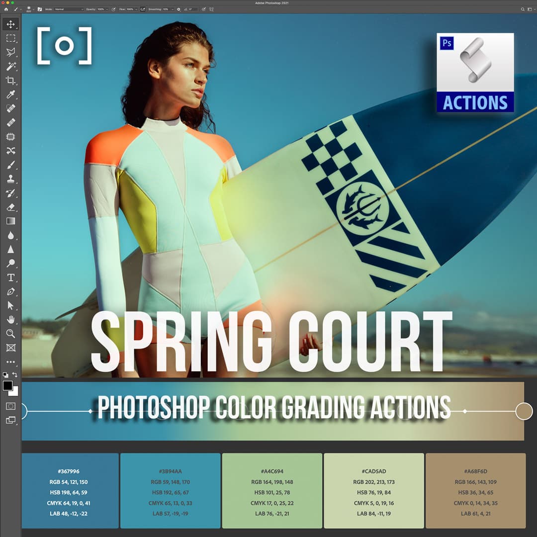 Adobe Photoshop Actions for Color | Rainforest Action - PRO EDU Kate Woodman PRO EDU