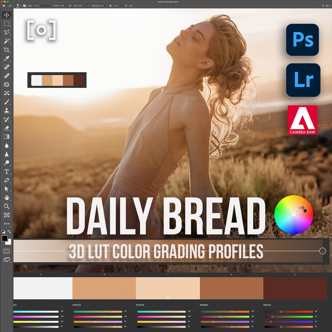 Creative Lut Color Grading Photoshop Pack - Daily Bread - PRO EDU Sef & Earth PRO EDU