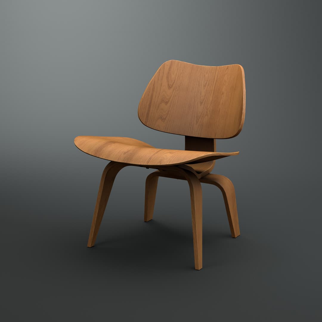 Eames Lounge Chair 3D Model Photoshop | C4D FBX OBJ CGI Asset  PRO EDU PRO EDU PRO EDU