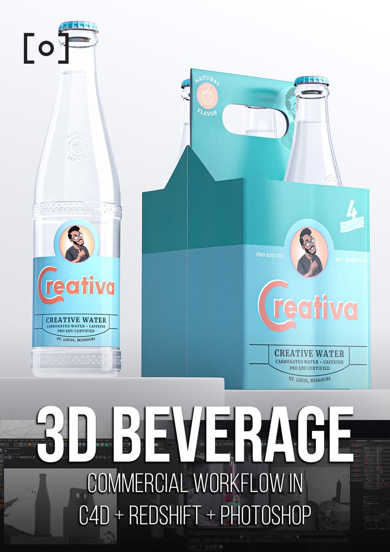 Commercial CGI Beverage Workflow In C4D & Photoshop - PRO EDU PRO EDU PRO EDU