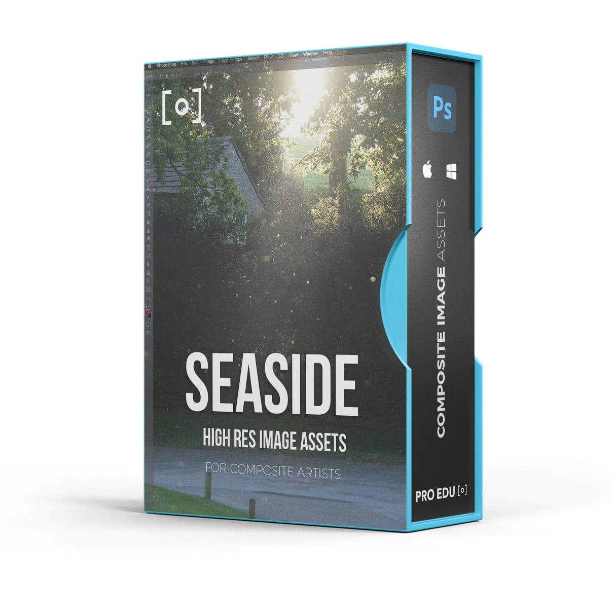 Composite Stock Asset Pack - Seaside Town Photoshop Assets Stock  PRO EDU PRO EDU