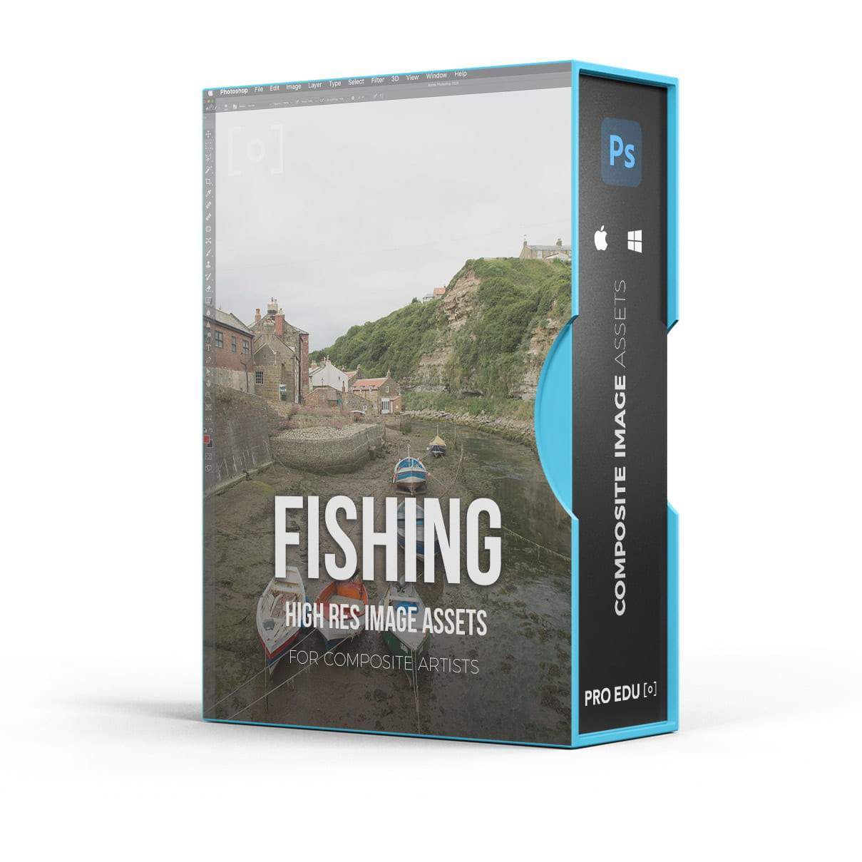 Composite Stock Asset Pack - Fishing Village Photoshop Assets  PRO EDU PRO EDU PRO EDU