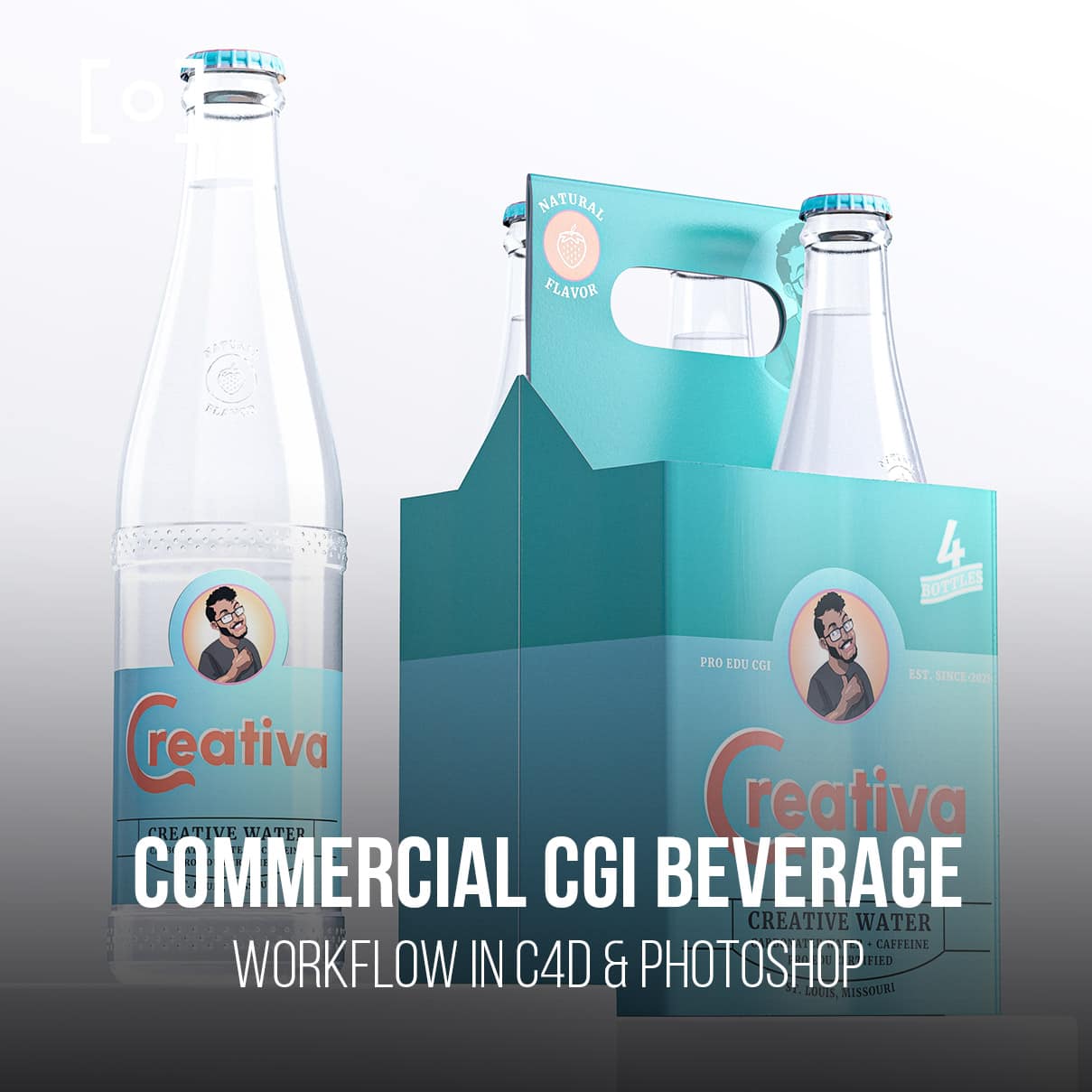 Commercial CGI Beverage Workflow In C4D & Photoshop - PRO EDU PRO EDU PRO EDU