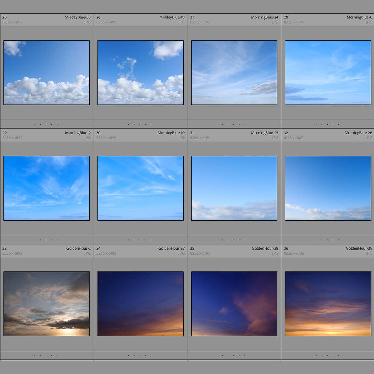 Sky Replacement Photoshop Stock Library | Master Collection - PRO EDU PRO EDU PRO EDU