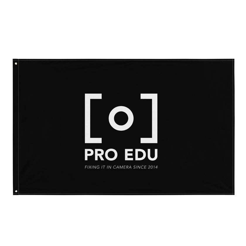 100% Polyester | Knitted Fabric | 2 Iron Grommets | Flag PRO EDU PRO EDU